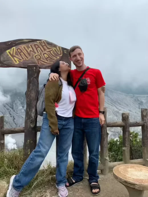 Aidan and Arni enjoying Kawa Ratu volcano